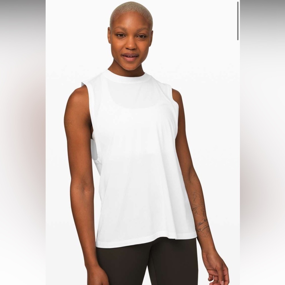 Lululemon‎ All Yours Boyfriend Tank White Size 6